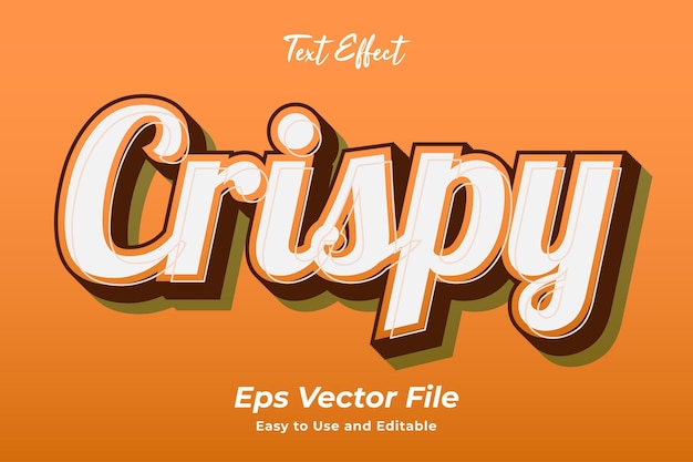 Text Effect Crispy Editable and easy to use Premium vector