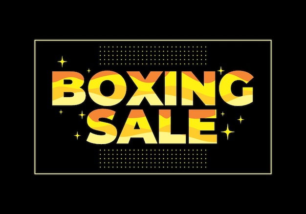 Text effect design boxing sale