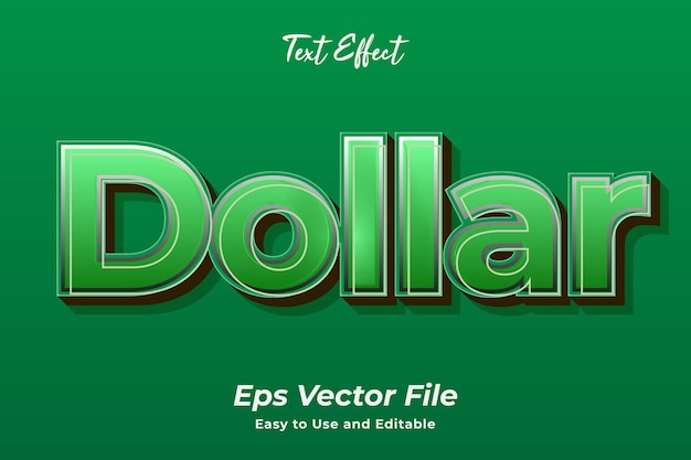 text effect dollar simple to use and edit high quality vector