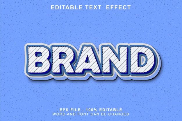 Text effect editable brand