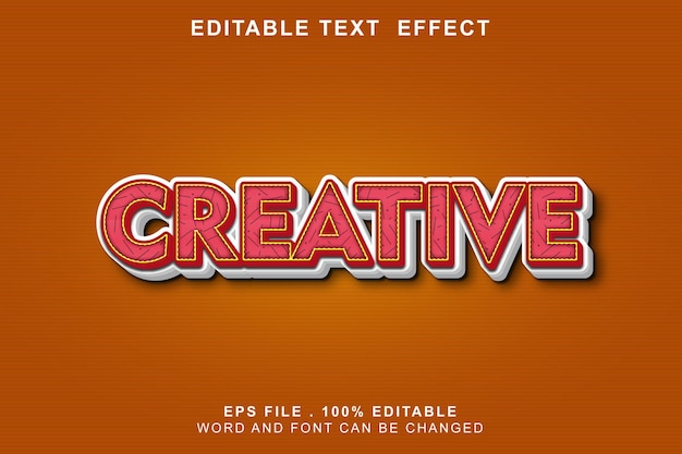 Text effect editable creative1