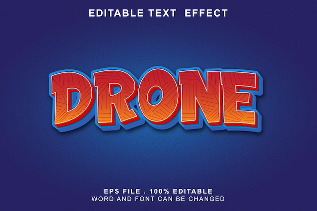 Text effect editable drone