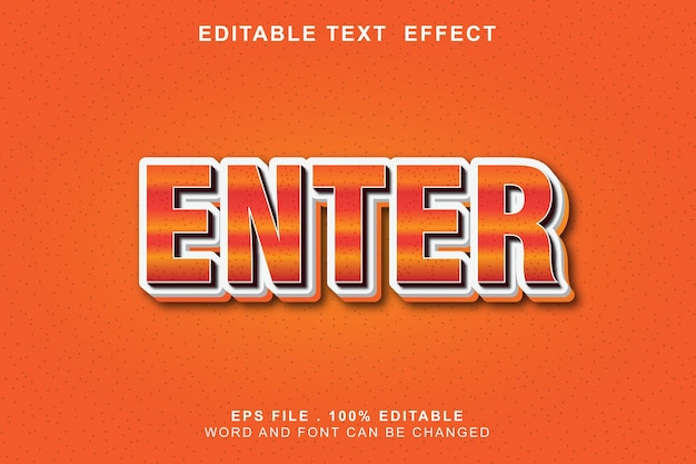 Text effect editable enter