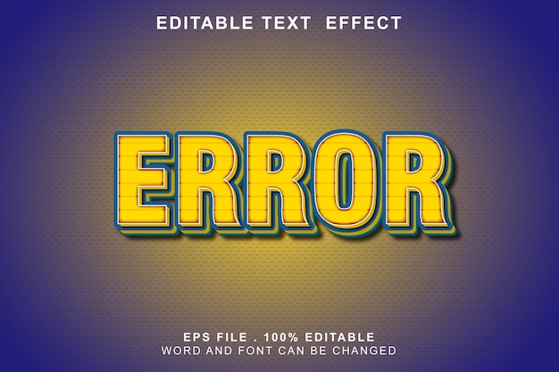 Text effect editable error