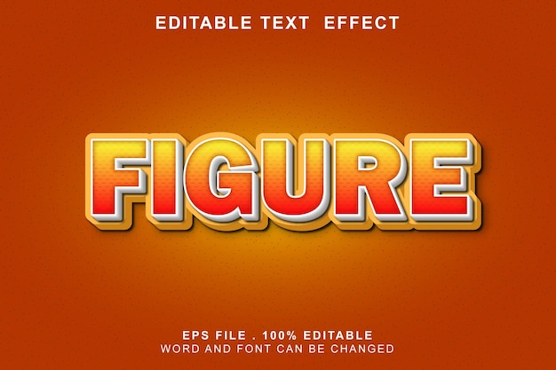 Text effect editable figure