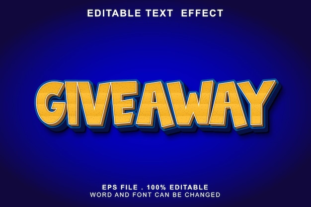 Text effect editable giveaway