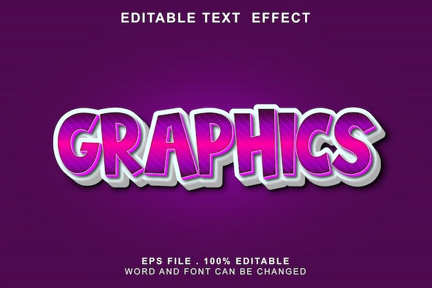 Text effect editable graphics