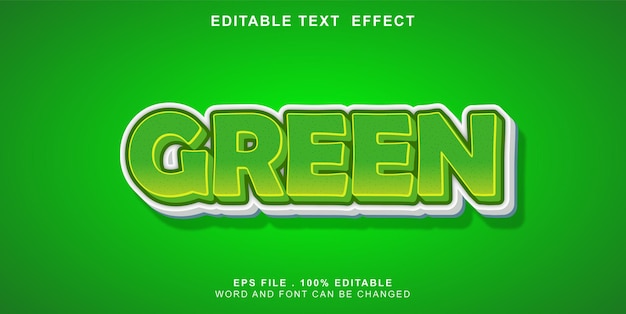 Text-effect-editable-green