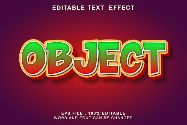 Text effect editable object