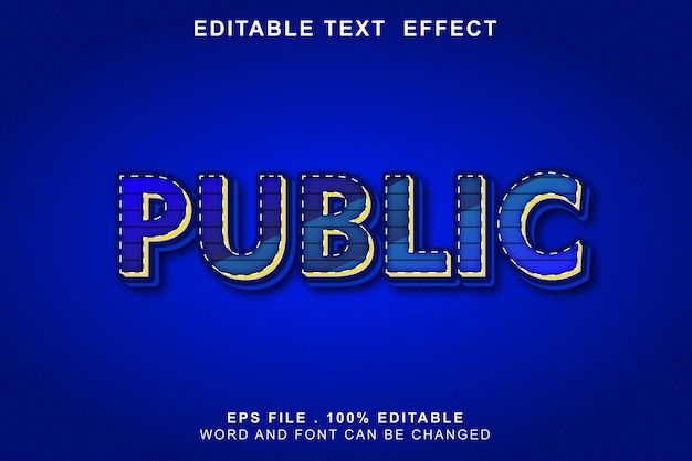 Text effect editable public