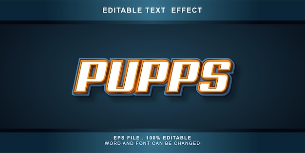 text effect editable pupps