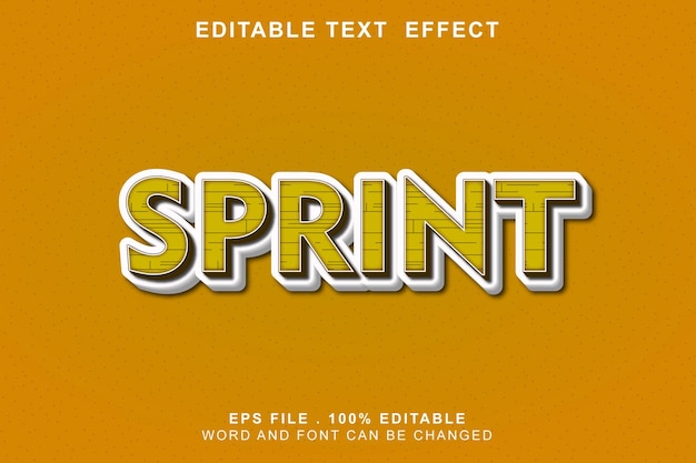 Text effect editable sprint