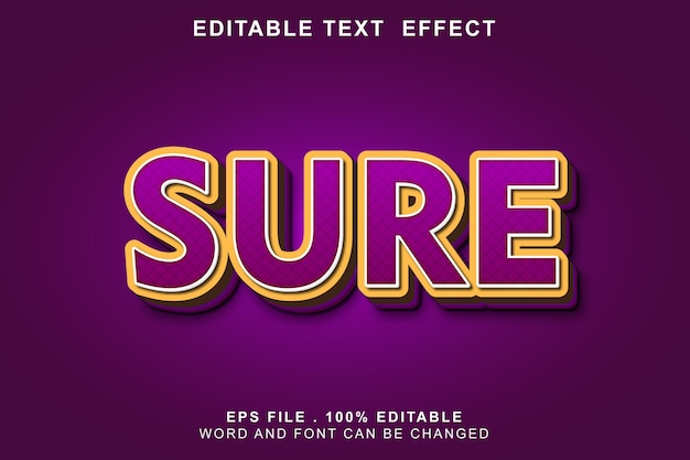 Text effect editable sure