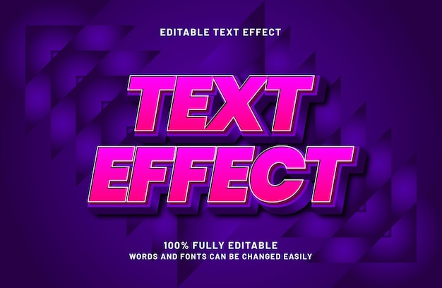 Vector text effect editable text effect in modern and colorful text style