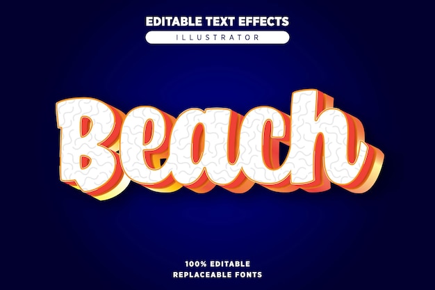 Text effect editable