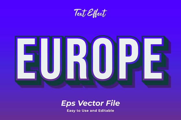 text effect europe editable