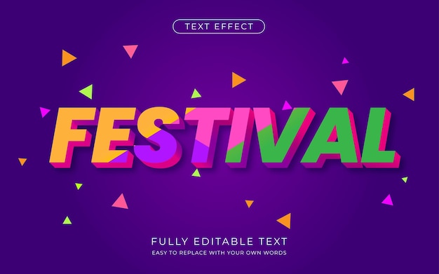 Text Effect Festival editable font style