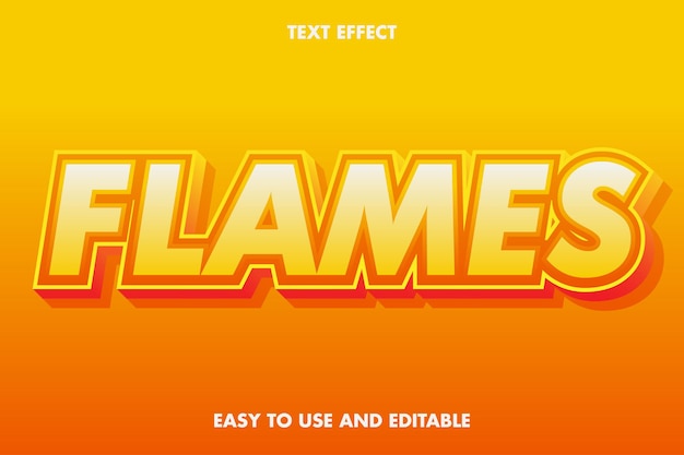 Text effect - flames. editable font style