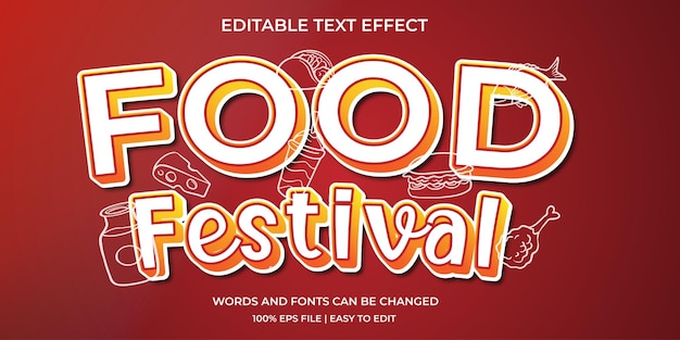 Text Effect Food Festival