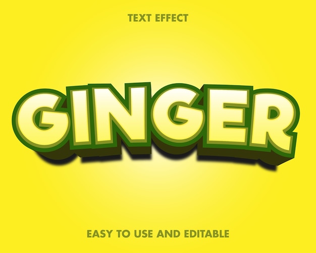 Text Effect - Ginger. Editable Font Style.