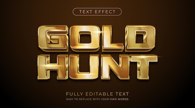 Text effect gold Editable font style