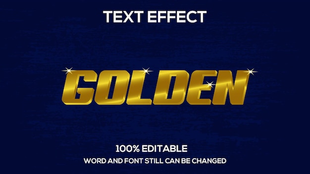 text effect golden vector premium