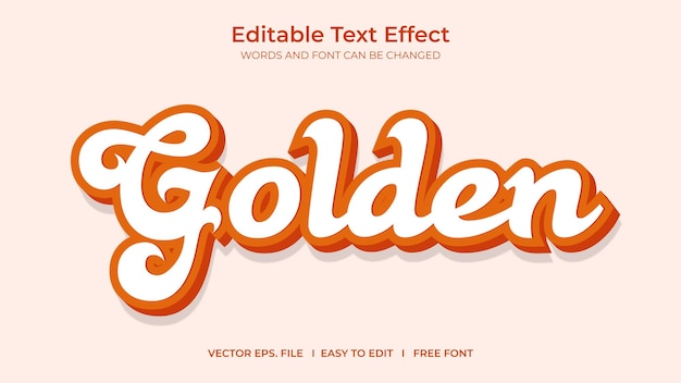 Text effect golden