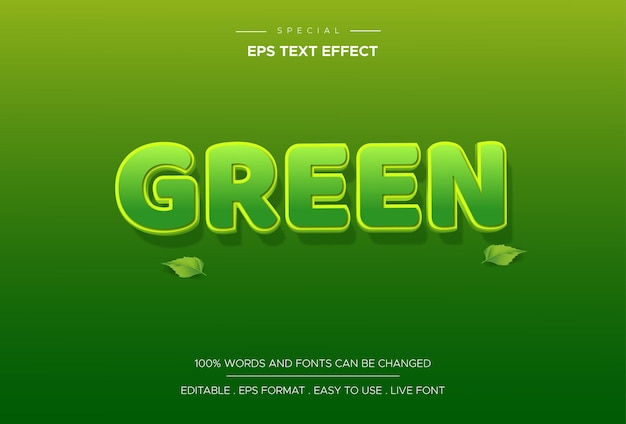 Text effect green