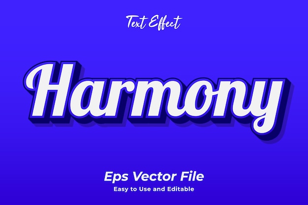 Text effect Harmony Editable and easy to use Premium vector