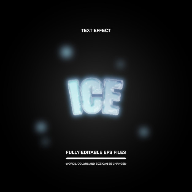 text effect ice