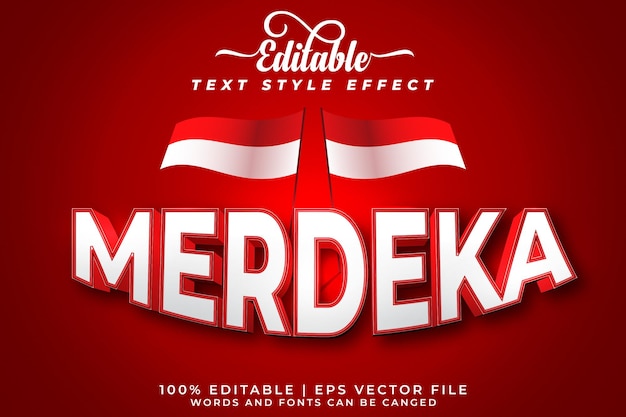 Text effect indonesia merdeka