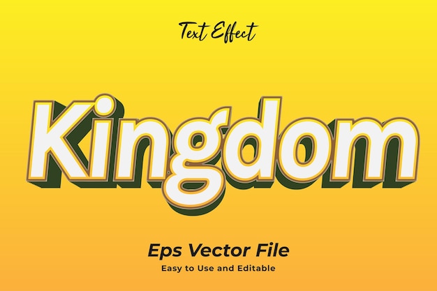 Text Effect Kingdom Easy to use and editable Premium vector