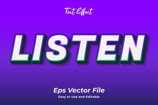 Text Effect Listen Editable