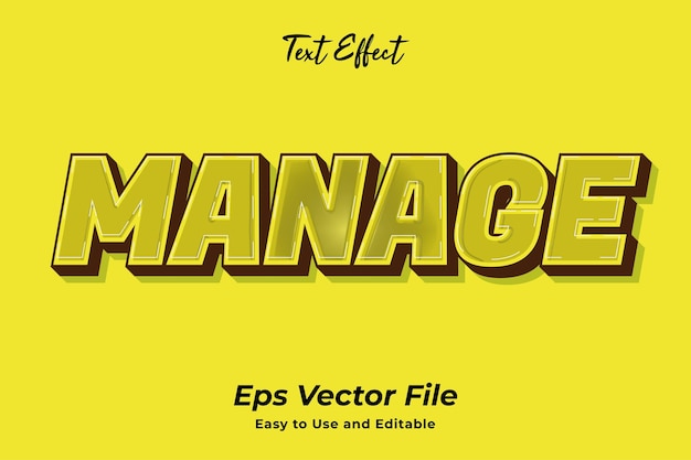 Text Effect Manage Editable