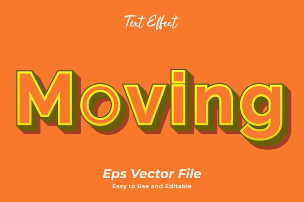 Text effect Moving Editable and easy to use Premium vector