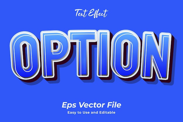 Text Effect Option Editable