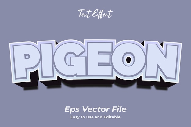 text effect pigeon editable