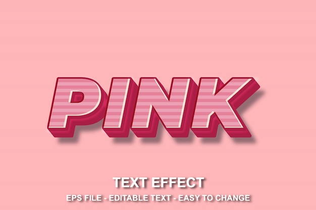 Text effect pink color