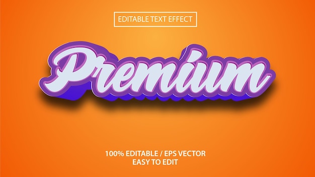 text effect premium eps premium