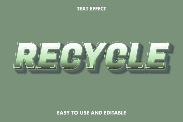 Text Effect - Recycle. easy to use and editable.