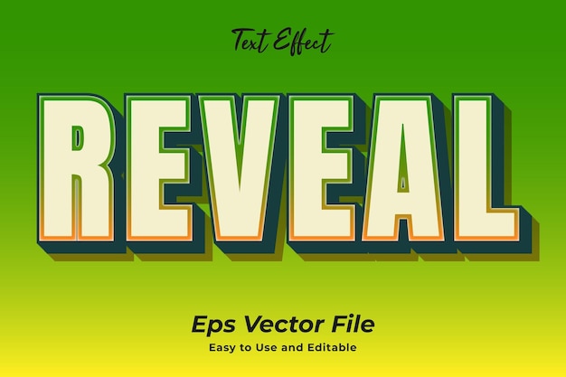 text effect reveal editable and easy to use premium vector