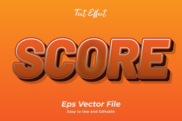 text effect score editable