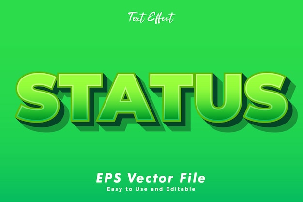 Text Effect Status concept bold design