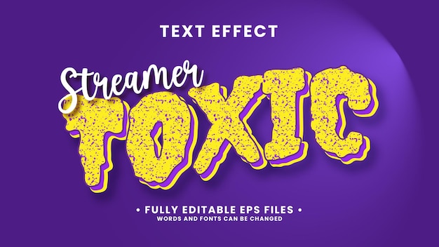 Text effect style toxic