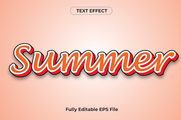 Text effect for a summer theme