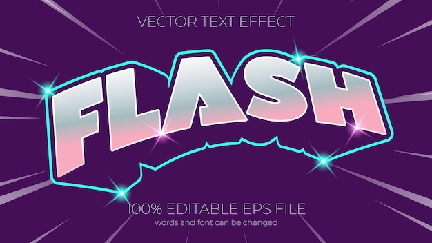 Text effect vector illustration,flash text effect