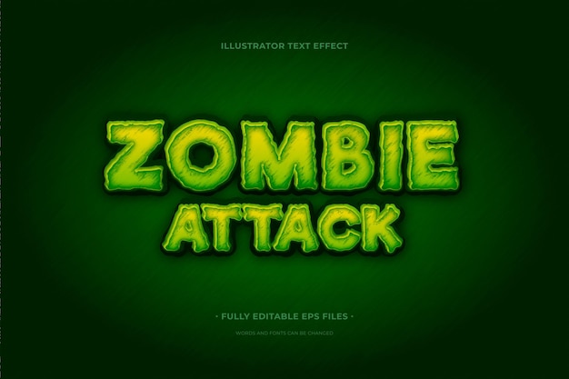 Text effect zombie attack