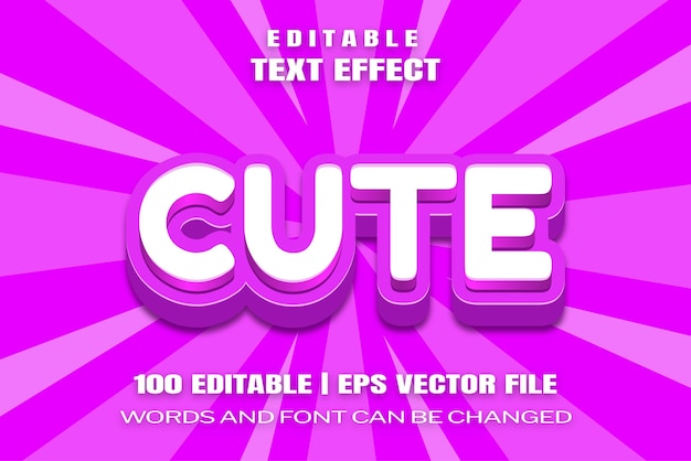 Text effects Cute