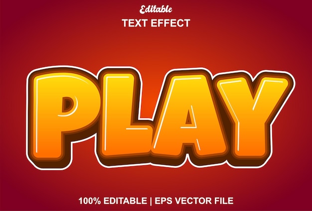 Text effects play and can be edited