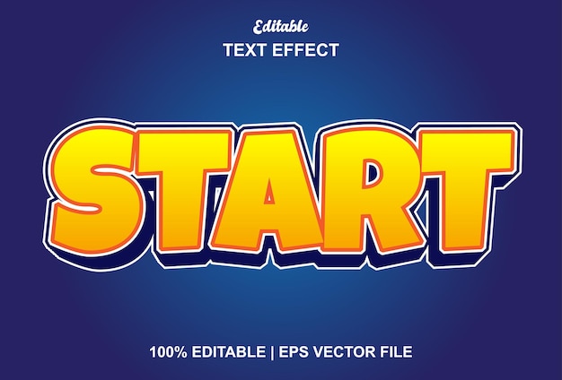 Text effects start with blue and yellow